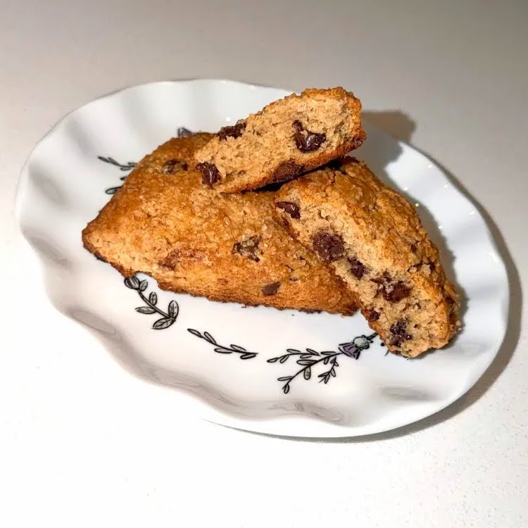 Chocolate Chip Scone with Coarse Sugar Topping